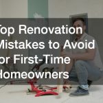 Top Renovation Mistakes to Avoid for First-Time Homeowners