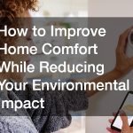 How to Improve Home Comfort While Reducing Your Environmental Impact