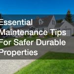 Essential Maintenance Tips For Safer Durable Properties