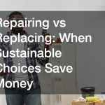 Repairing vs Replacing: When Sustainable Choices Save Money