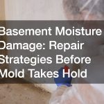 Basement Moisture Damage: Repair Strategies Before Mold Takes Hold