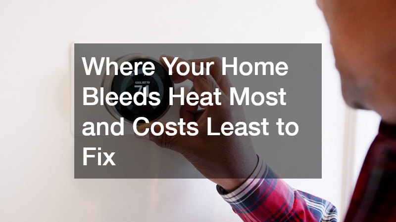 Where Your Home Bleeds Heat Most and Costs Least to Fix