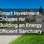 Smart Investment Choices for Building an Energy Efficient Sanctuary