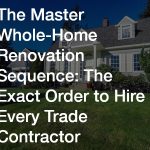 The Master Whole-Home Renovation Sequence  The Exact Order to Hire Every Trade Contractor