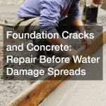 Foundation Cracks and Concrete: Repair Before Water Damage Spreads